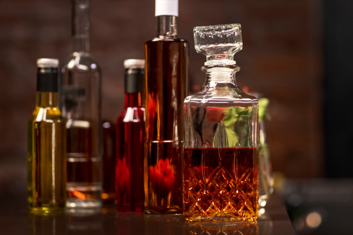 botellas de licores dosificados