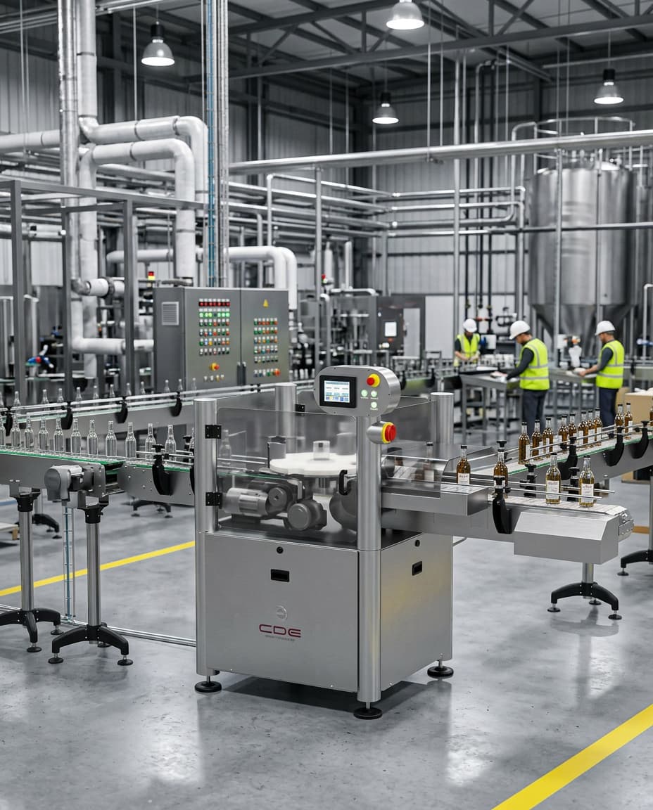 Pesadora dinámica CDE para control de peso en línea de envasado industrial