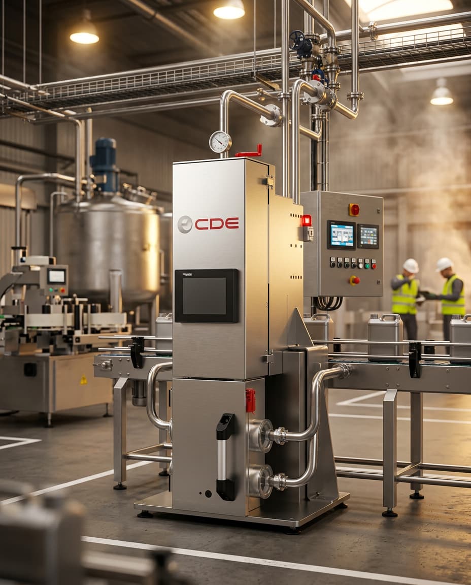 Cerradora automática twist off CDE-100 en línea de envasado