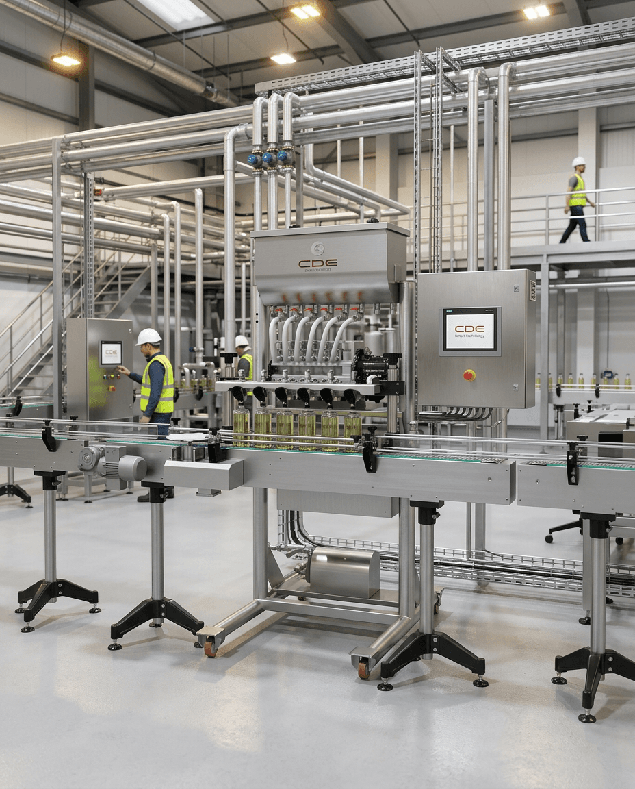 Llenadora de líquidos peristáltica CDE para envasado industrial de alimentos y bebidas