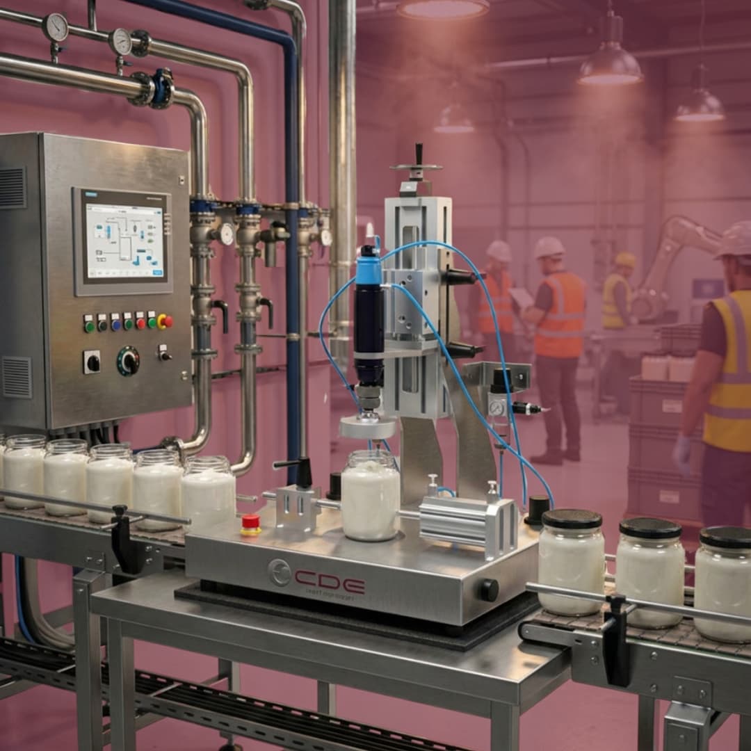 Cerradora automática twist off CDE-100 en línea de envasado de bebidas