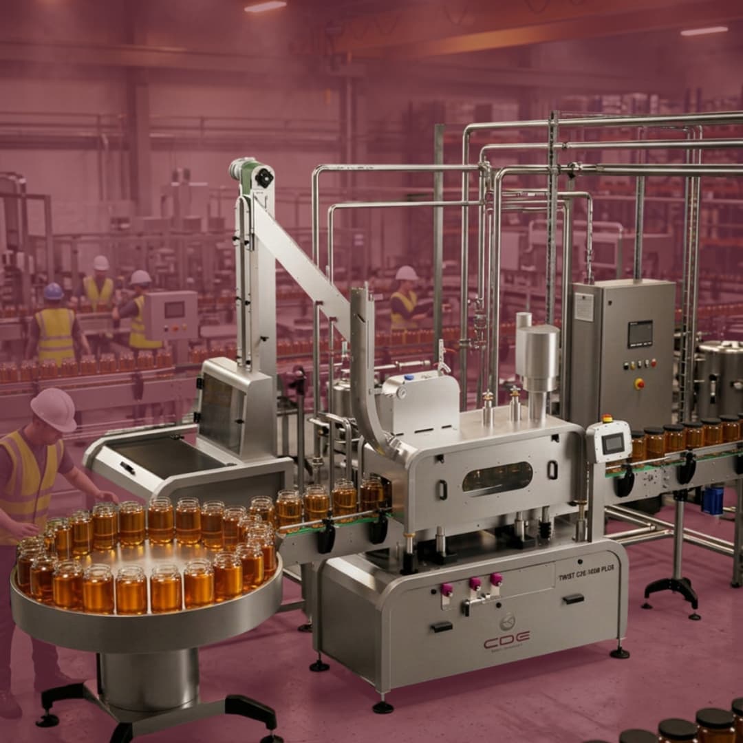 Cerradora automática twist off CDE-2000 PLUS en línea de envasado de alimentación y bebidas